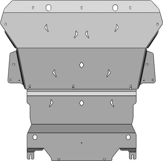 Защита алюминиевая АВС-Дизайн (4 мм) для картера, КПП Geely Monjaro 2022-2026. Артикул 43.04ABC