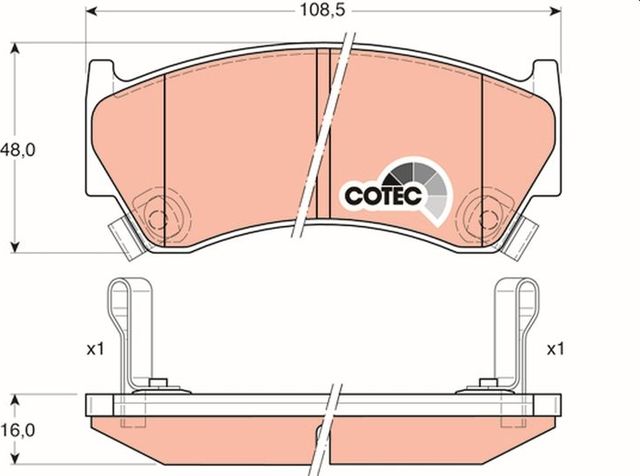 Тормозные колодки TRW COTEC. Артикул GDB3180