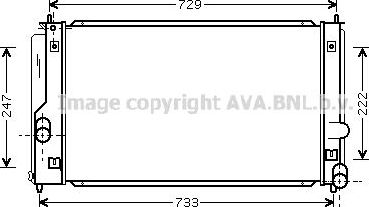 Радиатор охлаждения двигателя AVA. Артикул TO2295