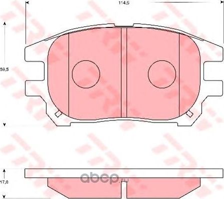 Колодки тормозные дисковые (TRW). Артикул GDB7684