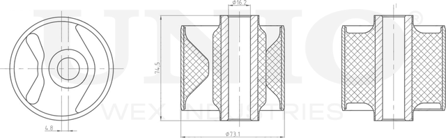 Сайлентблок рычага подвески (Unio). Артикул RMP-20325