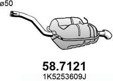 Глушитель (задняя часть) Asso для Volkswagen Jetta V 2004-2010. Артикул 58.7121