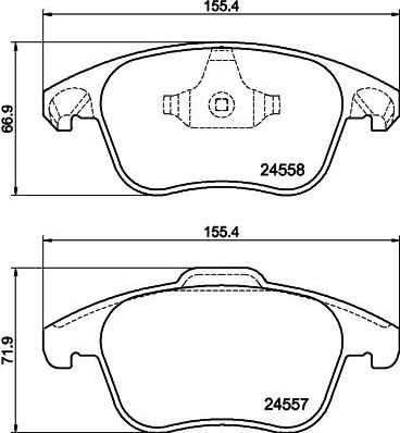 Тормозные колодки Mintex. Артикул MDB3122