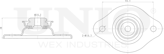 Опора амортизационной стойки (Unio). Артикул RMP-13085