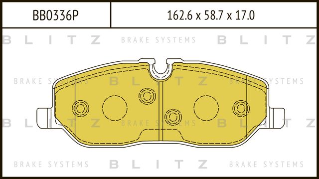Колодки тормозные LAND ROVER DISCOVERY/RANGE ROVER/RANGE ROVER SPORT 05- перед. (Blitz). Артикул BB0336P