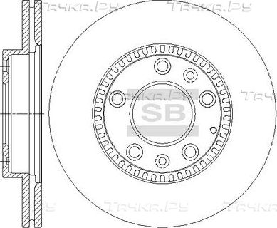 Тормозной диск Sangsin Hi-Q передний для Mazda 626 V (GF) 1998-2002. Артикул SD4434