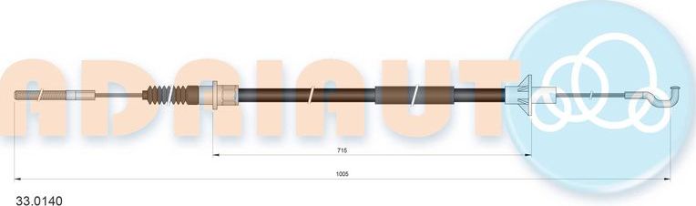 Трос сцепления Adriauto. Артикул 33.0140