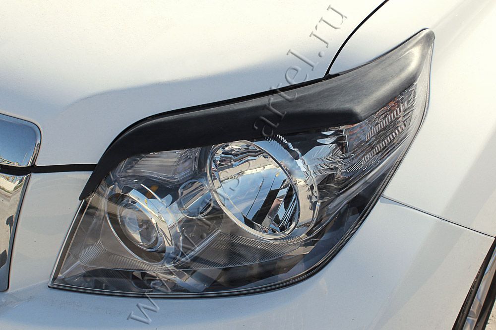 Накладки Русская Артель на передние фары (реснички) для Toyota Land Cruiser Prado 150 2009-2013. Артикул RETP5-001600