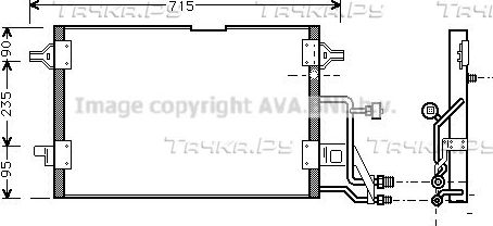 Радиатор кондиционера (конденсатор) AVA для Volkswagen Passat B5 1996-2000. Артикул AI5116