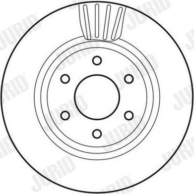 Тормозной диск Jurid передний для Nissan Pathfinder R51 2005-2014. Артикул 562813JC