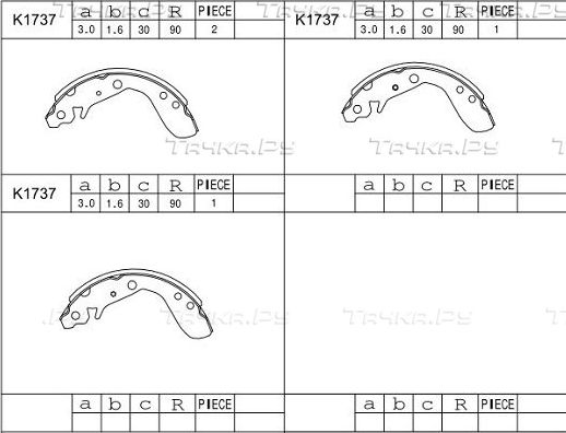 Тормозные колодки Asimco. Артикул K1737
