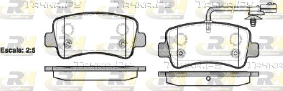 Тормозные колодки RoadHouse задние для Renault Master III 2010-2026. Артикул 21439.01