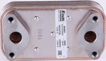 Радиатор масляный (маслоохладитель) для двигателя Nissens (сталь) для Peugeot Boxer III 2006-2026. Артикул 90889