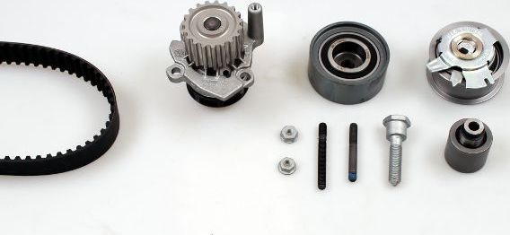 Помпа (водяной насос) с комплектом ремня ГРМ Hepu. Артикул PK05512