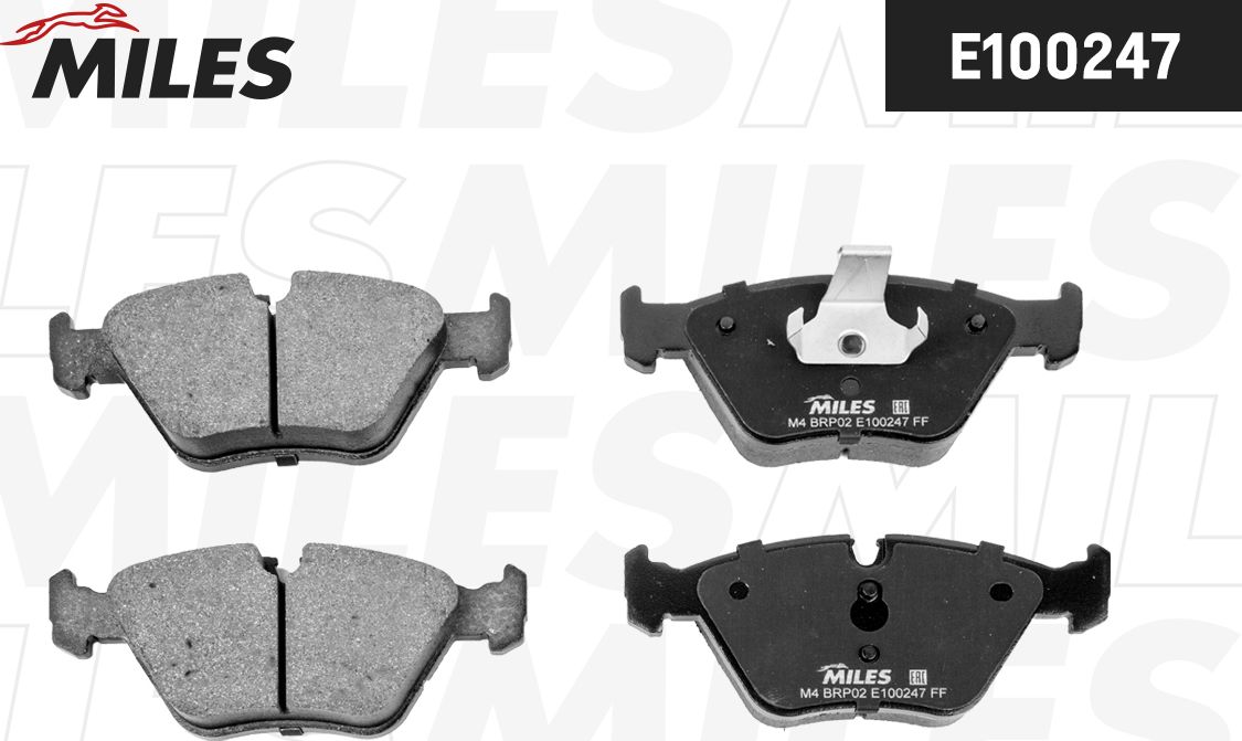 Тормозные колодки Miles (Semi-Metallic). Артикул E100247