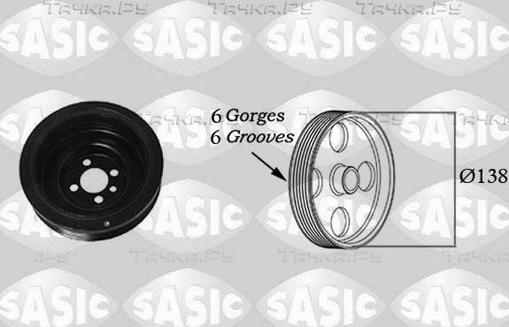 Шкив коленвала Sasic для Volkswagen Polo IV 2001-2012. Артикул 2156018