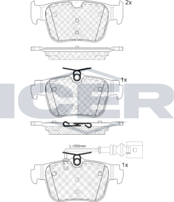 Тормозные колодки Icer. Артикул 182410-203