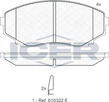 Тормозные колодки Icer. Артикул 141345