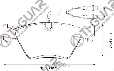 Тормозные колодки (TI-Guar). Артикул TG1064