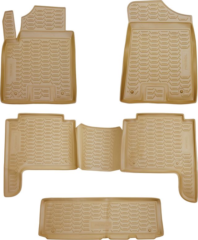 Коврики Element для салона Nissan Patrol Y62 2010-2026 Бежевые. Артикул ELEMENT3633210