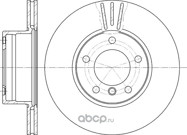 Диск тормозной вентилируемый (G-Brake). Артикул GR02496