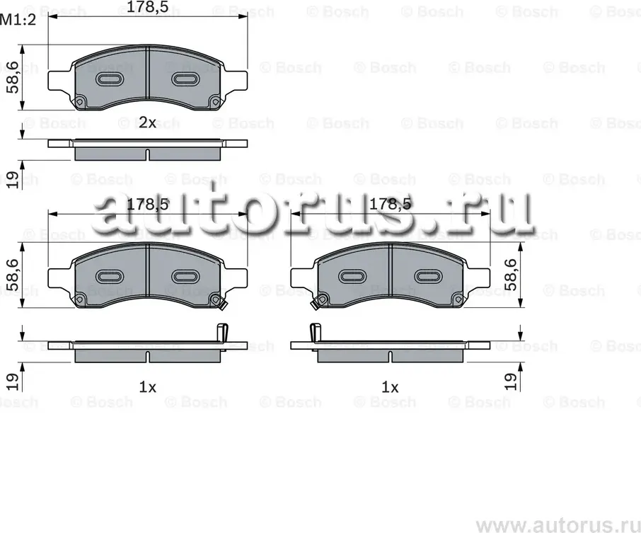 Brake Pad Set, disc brake (Bosch). Артикул 0986494966