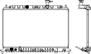 Радиатор охлаждения двигателя Sakura. Артикул 3451-1013