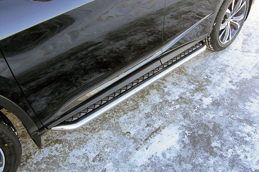 Пороги Slitkoff d57 с листом усиленная для Lexus RX350 IV 2015-2026. Артикул LRX15-005