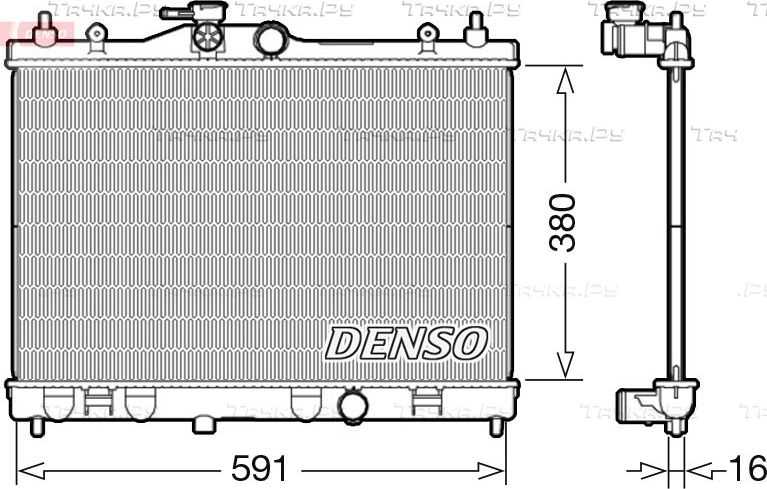 Радиатор охлаждения двигателя Denso. Артикул DRM46040