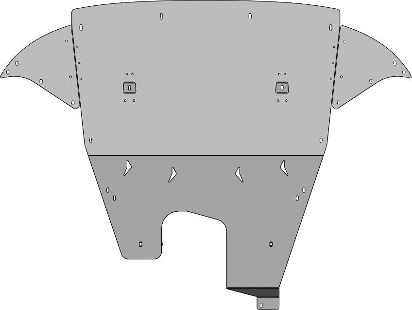 Защита алюминиевая АВС-Дизайн (4 мм) для ДВС и КПП Voyah Dream 2021-2026. Артикул 49.06ABC