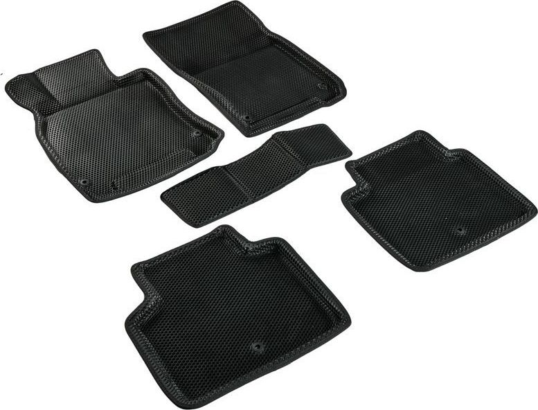Коврики Seintex 3D EVA Соты для салона Infiniti Q70 2010-2026 ЧЕРНЫЕ. Артикул 98456