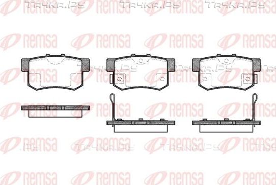 Тормозные колодки Remsa задние для Honda Legend I 1986-1990. Артикул 0325.02