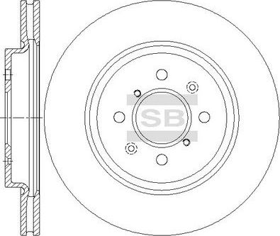 Тормозной диск Sangsin Hi-Q передний для Suzuki Swift IV 2010-2017. Артикул SD4816