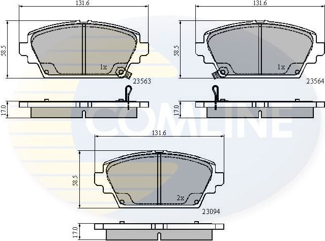 Тормозные колодки Comline Comline. Артикул CBP3802