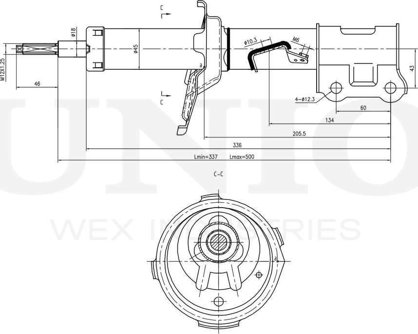 Амортизатор подвески (Unio). Артикул SAB-10178