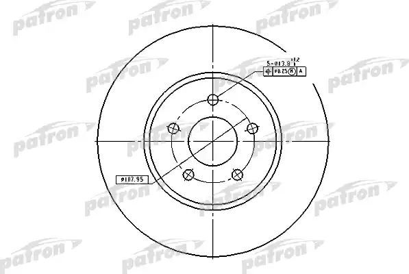Тормозной диск Patron передний для Jaguar X-Type I 2001-2009. Артикул PBD4147