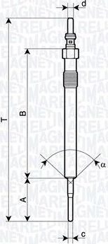 Свеча накаливания (накала) Magneti Marelli. Артикул 062900127304