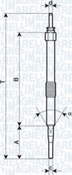 Свеча накаливания (накала) Magneti Marelli. Артикул 062900033304