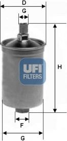 Топливный фильтр UFI. Артикул 31.503.00