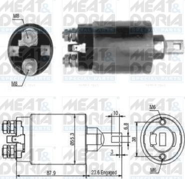 Втягивающее реле стартера Meat & Doria для Proton Persona I 1996-2000. Артикул 46024