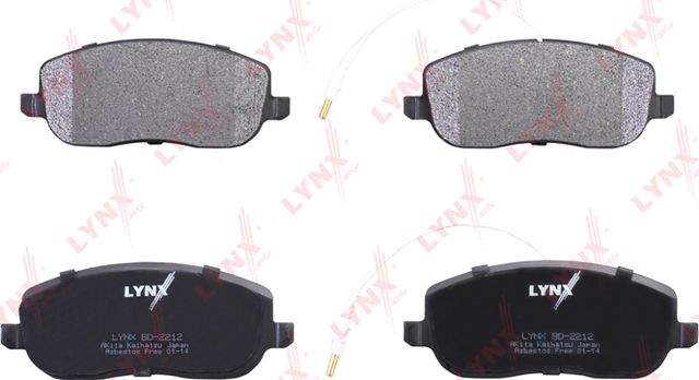 Тормозные колодки LYNXauto передние для Fiat Ulysse II 2002-2011. Артикул BD-2212