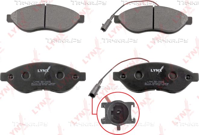 Тормозные колодки LYNXauto передние для Fiat Ducato III 2006-2026. Артикул BD-2828
