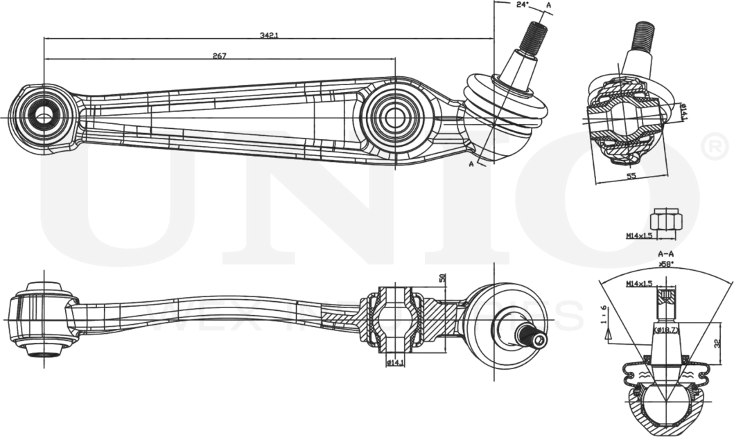 Рычаг подвески (Unio). Артикул SSP-40177
