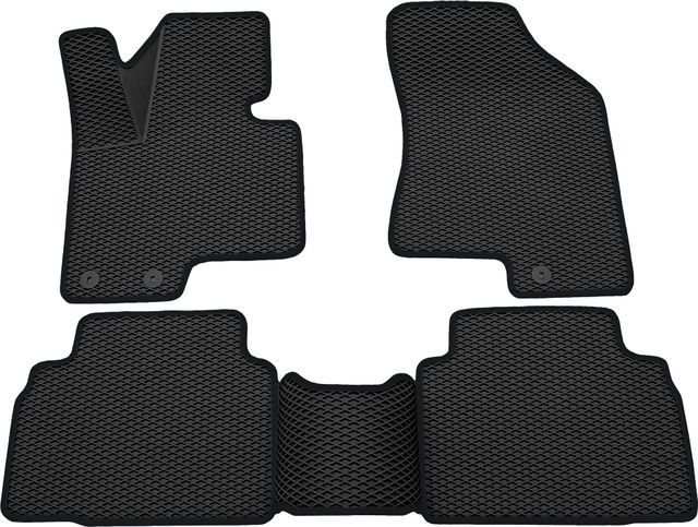 Коврики Rezkon 3D EVA Ромб резиновые для салона Hyundai ix35 I 2010-2015 Черный кант. Артикул 9220040101