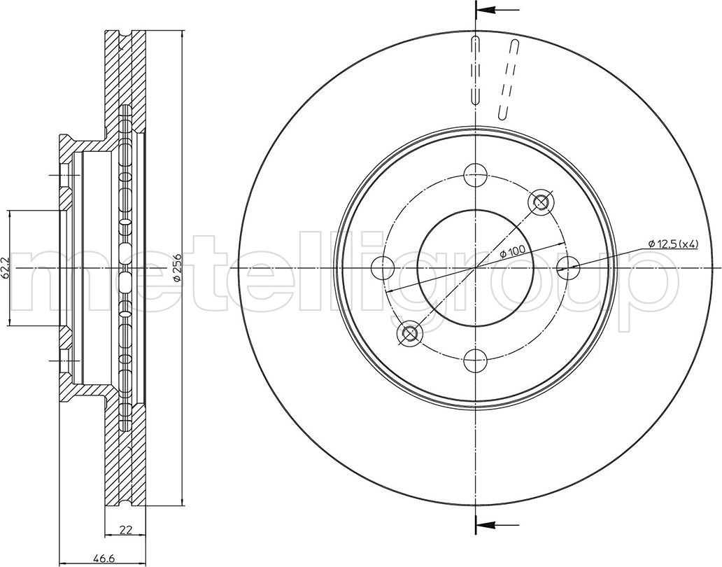 Тормозной диск Metelli. Артикул 23-0930C