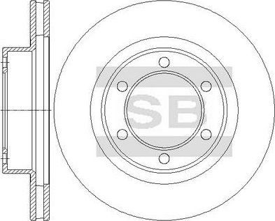 Тормозной диск Sangsin Hi-Q передний для Toyota 4Runner IV 2002-2009. Артикул SD4044
