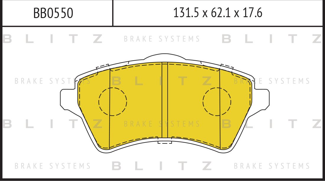 Колодки тормозные LAND ROVER FREELANDER 01- перед. (Blitz). Артикул BB0550