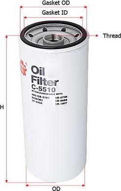 Масляный фильтр Sakura. Артикул C-5510