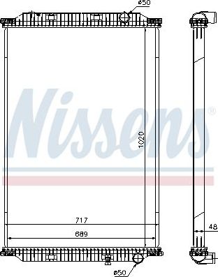 Радиатор охлаждения двигателя Nissens. Артикул 637780