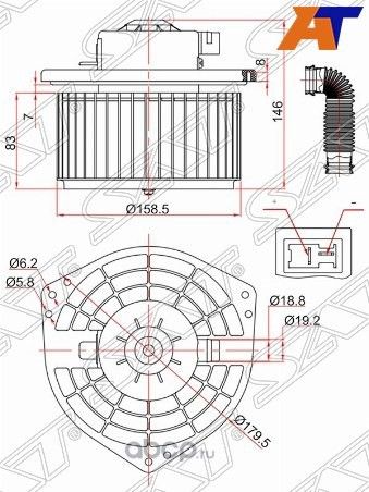 Мотор отопителя салона NISSAN TEANA J31 03-08 (SAT). Артикул ST272209W100
